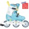 Skates NIJDAM 52SH 27/30 light blue/white