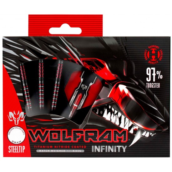 Darts Steeltip HARROWS WOLFRAM INFINITY W97 3x23g